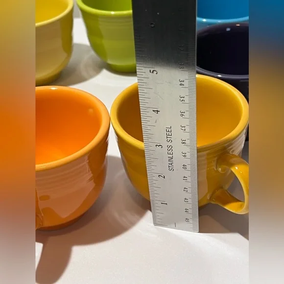 Fiesta Colorful Teacup Mini Coffee Mugs Set of 8.  Bright colors and super cute. - Picture 12 of 14